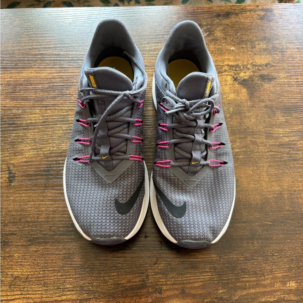 Nike Gray and Pink Athletic Shoes with Breathable Mesh